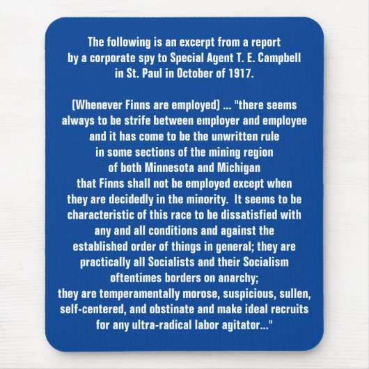 Historisch rapport uit 1917 Verenigde Staten over  Muismat (Voorkant)