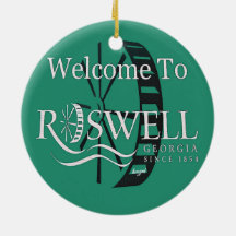 Historisch, Roswell, Georgia, Kerstmis, Ornament