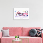 Historisch Route 66 Arizona General Store Waterver Canvas Afdruk