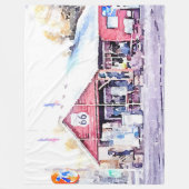 Historisch Route 66 Arizona General Store Waterver Fleece Deken (Voorkant)