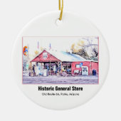 Historisch Route 66 Arizona General Store Waterver Keramisch Ornament (Voorkant)