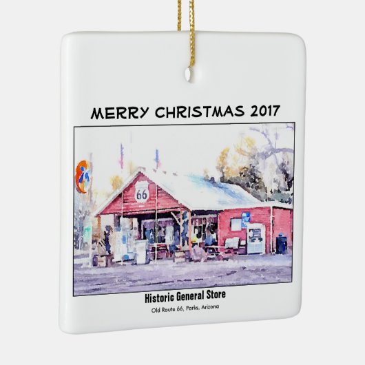 Historisch Route 66 Arizona General Store Waterver Keramisch Ornament (Rechts)