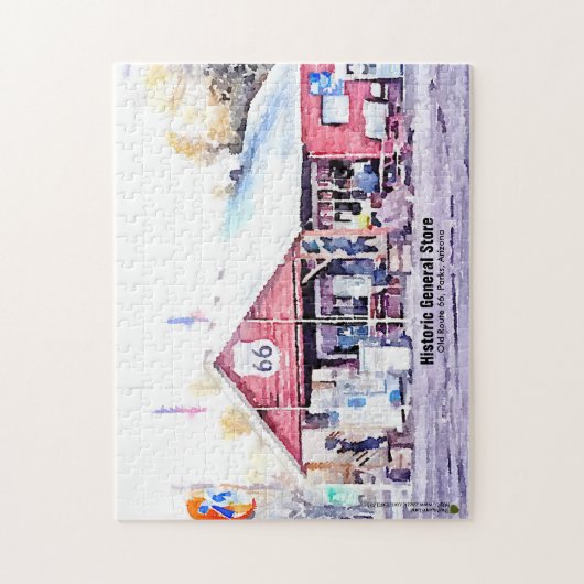 Historisch Route 66 Arizona General Store Waterver Legpuzzel (Verticaal)