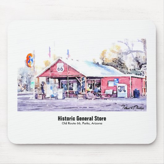 Historisch Route 66 Arizona General Store Waterver Muismat (Voorkant)