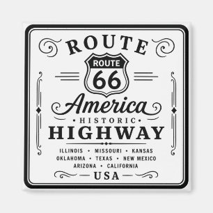 Historisch Route 66 Bord Decoratie Magneet