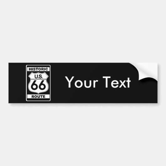 Historisch Route 66 Bumpersticker (Voorkant)