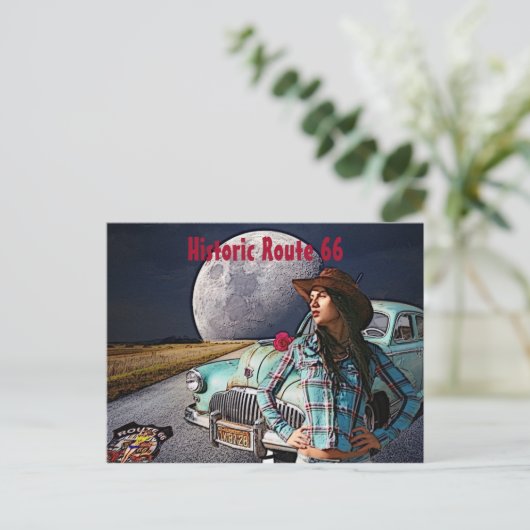 Historisch Route 66 Post Kaart (Staand voorkant)