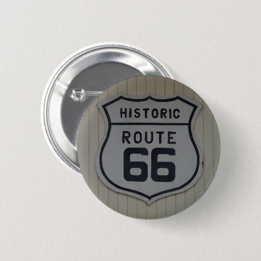 Historisch Route 66 retro bord Ronde Button 5,7 Cm (Voorkant /achterkant)