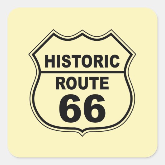 Historisch Route 66 Sticker (Voorkant)