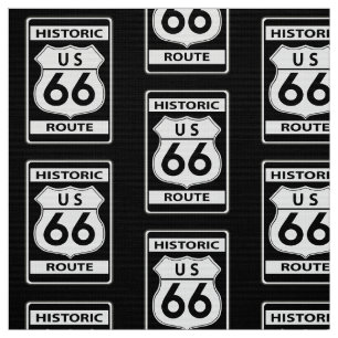 Historisch Route 66 Zwart Stof