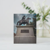 Historisch ruiterstandbeeld van soldaat briefkaart (Staand voorkant)