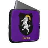 Historisch schild van Becker Laptop Sleeve (Voorkant Rechts)