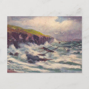 Historisch schip vervaagt het Schotse schip Briefkaart