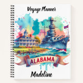 Historisch slagschip en de kust van Alabama Notitieboek (Voorkant)