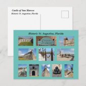 Historisch St. Augustine, Florida Briefkaart (Voorkant / Achterkant)