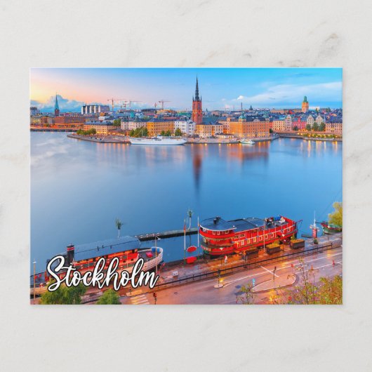 Historisch Stockholm, Zweden Briefkaart (Voorkant)