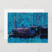 Historisch stoomlocomotiefspoor in Skagway Alaska Briefkaart (Voorkant / Achterkant)