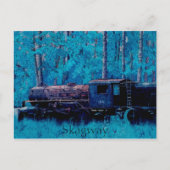 Historisch stoomlocomotiefspoor in Skagway Alaska Briefkaart (Voorkant)