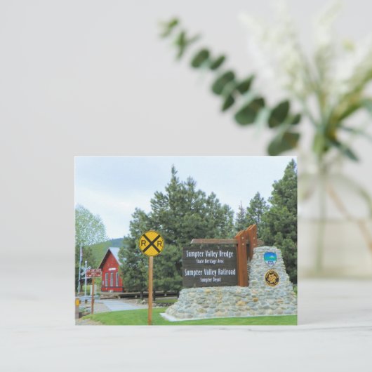 Historisch Sumpter Gold Dredge en Railway Park Briefkaart (Staand voorkant)