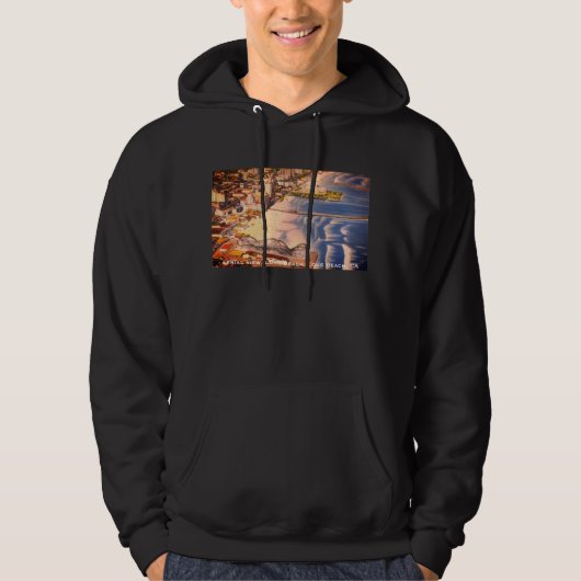 Historisch T-shirt met oude foto van Long Beach Ca (Voorkant)