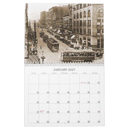 Historisch Tacoma, de kalender van de stad van bes (Jan 2027)