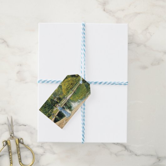 Historisch Uitzicht van Central Park (New York) Cadeaulabel (Met Touw)