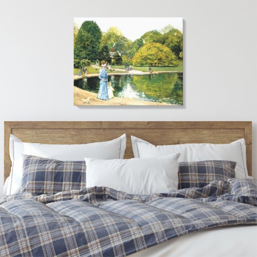 Historisch Uitzicht van Central Park (New York) Canvas Afdruk (Insitu (Slaapkamer))