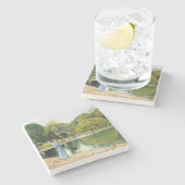 Historisch Uitzicht van Central Park (New York) Stenen Onderzetter (Zijkant)