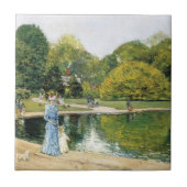 Historisch Uitzicht van Central Park (New York) Tegeltje (Voorkant)
