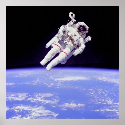 Historisch Untethered Space Walk Poster (Voorkant)