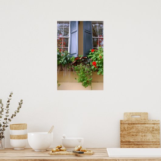 Historisch venster Charleston Poster (Keuken)