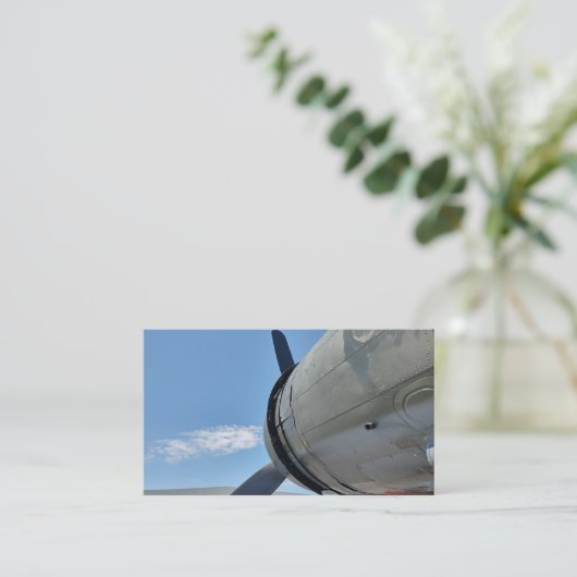 Historisch vliegtuig visitekaartje (Staand voorkant)