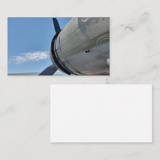 Historisch vliegtuig visitekaartje (Voorkant / Achterkant)