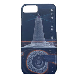 Historisch vuurtorenblauwdrukdiagram Case-Mate iPhone case