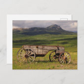 Historisch wagon achtergelaten in een pasta briefkaart (Voorkant / Achterkant)