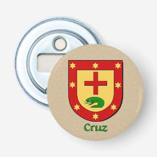 Historisch wapenschild van Cruz Button Flesopener