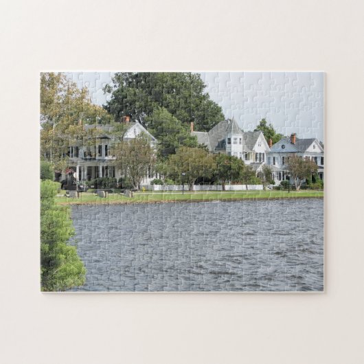 Historisch waterfront Homes, Edenton NC Puzzle Legpuzzel (Horizontaal)