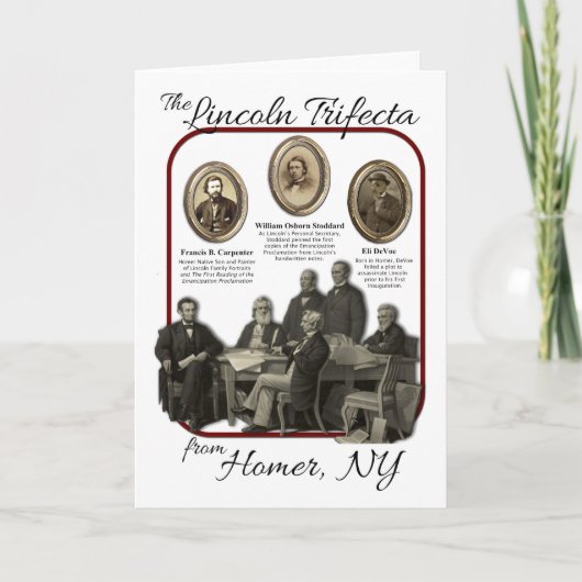 Historisch Wenskaart Lincoln Trifecta Kaart (Voorkant)