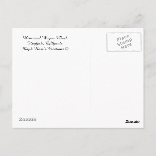 Historisch wiel briefkaart (Achterkant)