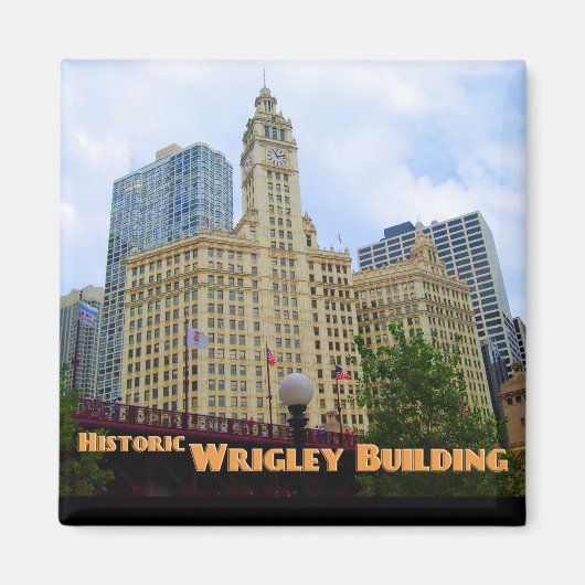 Historisch Wrigley gebouw - Chicago Magneet (Voorkant)