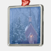 Historisch Yosemite Valley Chapel tijdens zware ti Metalen Ornament (Links)