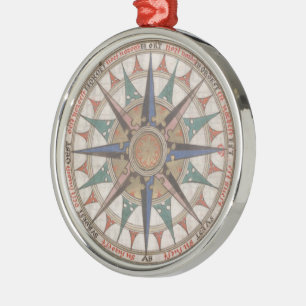 Historisch ZeevaartKompas (1543) Metalen Ornament