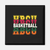 Historisch Zwart College University Basketbal P Magneet (Voorkant)