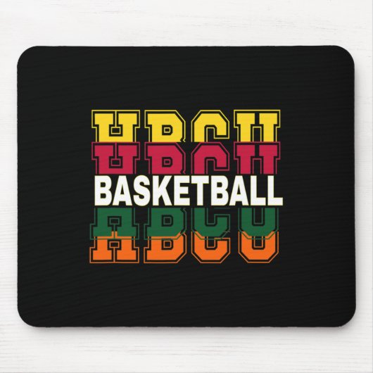 Historisch Zwart College University Basketbal P Muismat (Voorkant)