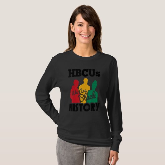 Historisch zwarte Universiteit Hbcu Black H T-shirt (Voorkant volledig)
