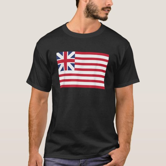 Historische 1776 Amerikaanse vlag Grand Union Flag T-shirt (Voorkant)