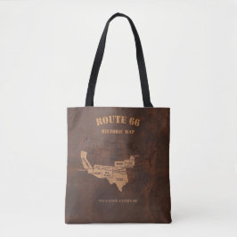 Historische achtstatenreis-herdenkingscanvas tote bag