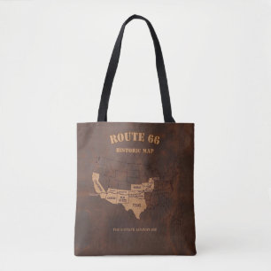 Historische achtstatenreis-herdenkingscanvas tote bag