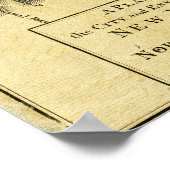 Historische Amerikaanse kaart van New York in 1776 Poster (Hoek)