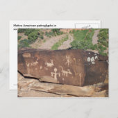 Historische Amerikaanse Petroglyphs briefkaart #2 (Voorkant / Achterkant)